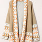 Western Aztec Open Front Sweater Cardigan