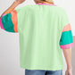 Color Block Stitching Sleeve Oversize Top