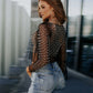 Rhinestone Pearl Mesh Top