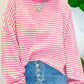 Cozy Striped Oversized Sweatshirt