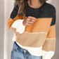 Long Sleeved Striped Knitted Sweater