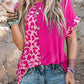 Leopard Printed Flower T-shirt