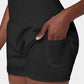 Pocketed Wide Waistband Swim Shorts