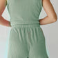 Corded Sleeveless Top & Pocketed Shorts Set