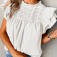 Smocked Ruffle Sleeve Blouse