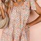 Floral Knotted Straps Tiered Babydoll Dress