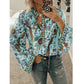 Peacock Print Long Sleeve Shirt