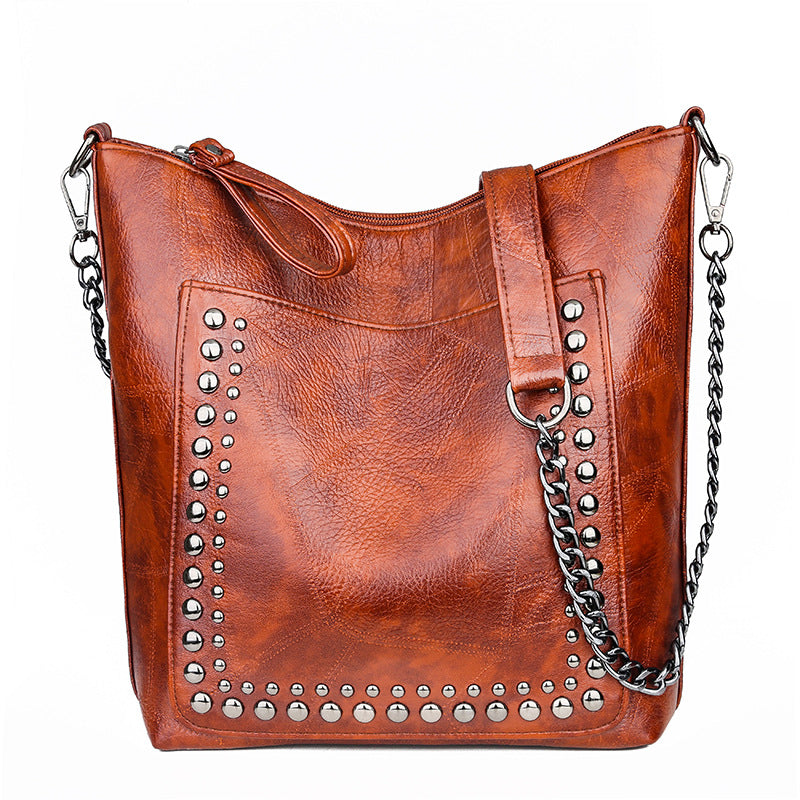 Shoulder Bag Studded Tote Bag