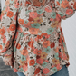 (Pre order 10.8)Plus Size Flower Square Neck Blouse