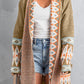 Western Aztec Open Front Sweater Cardigan