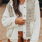 Textured Patchwork Hooded Jacket