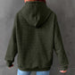 Football Print Hooded Waffle Sweatshirt