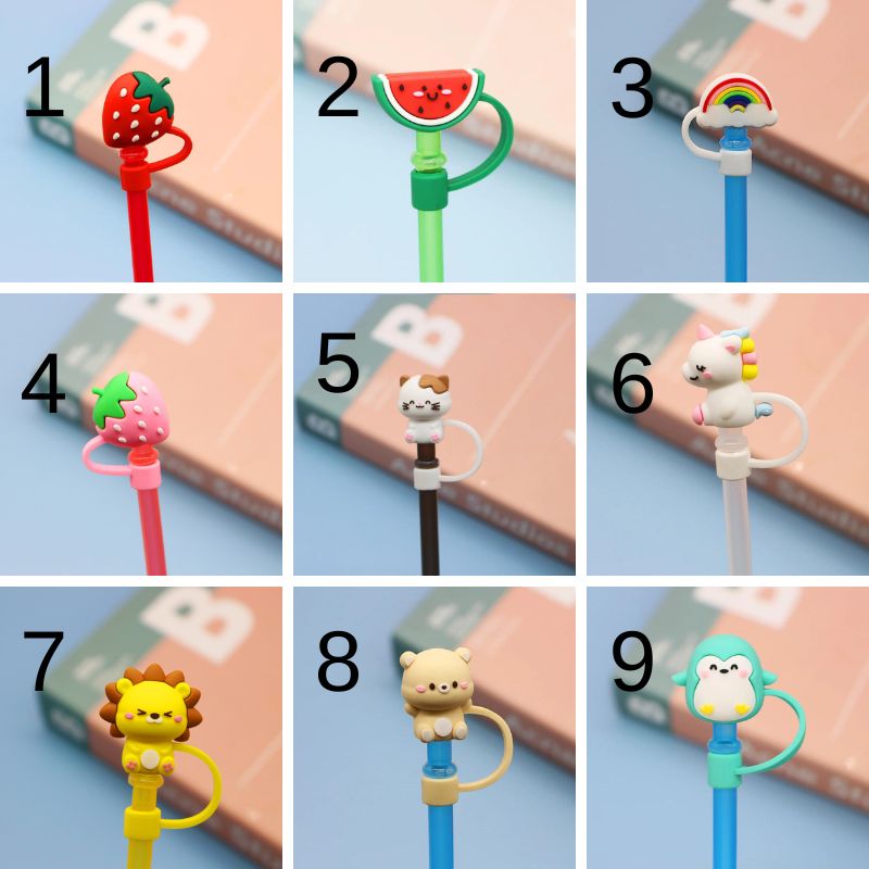 Cartoon Silicone Straw Cover(moq:2)