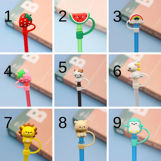 Cartoon Silicone Straw Cover(moq:2)