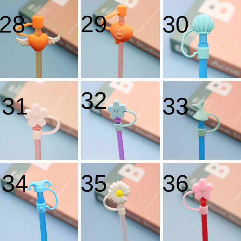 Cartoon Silicone Straw Cover(moq:2)