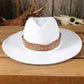 Studded Wide Brim Panama Hat