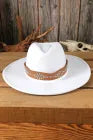 Studded Wide Brim Panama Hat