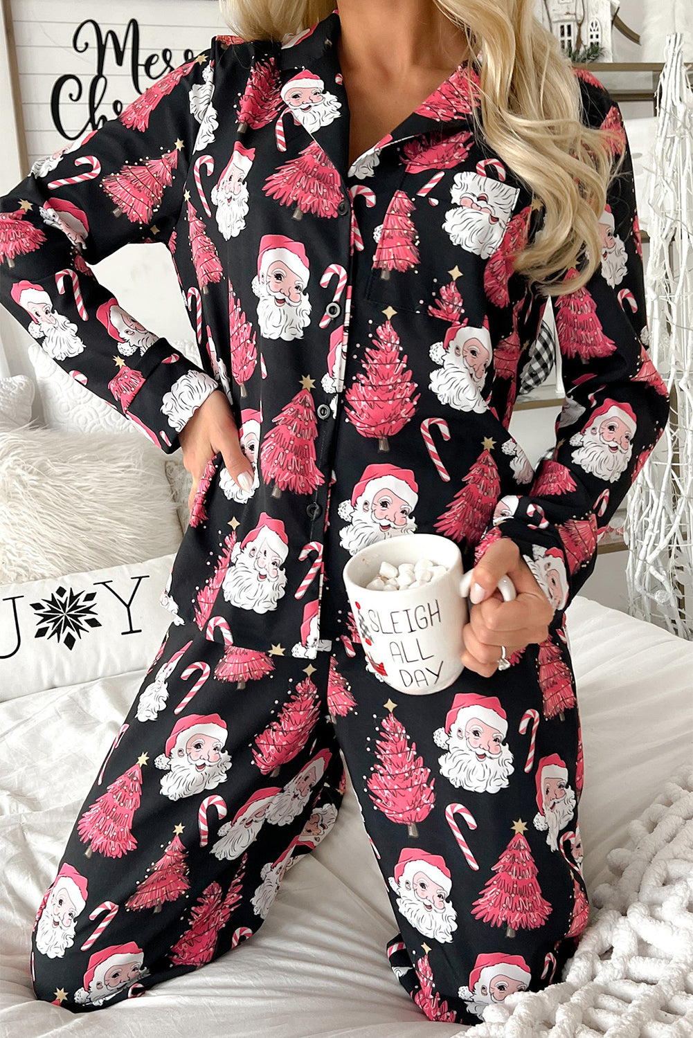 Christmas Santa Pajamas Set