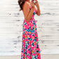 Twisted Smocked Back Tiered Maxi Dress