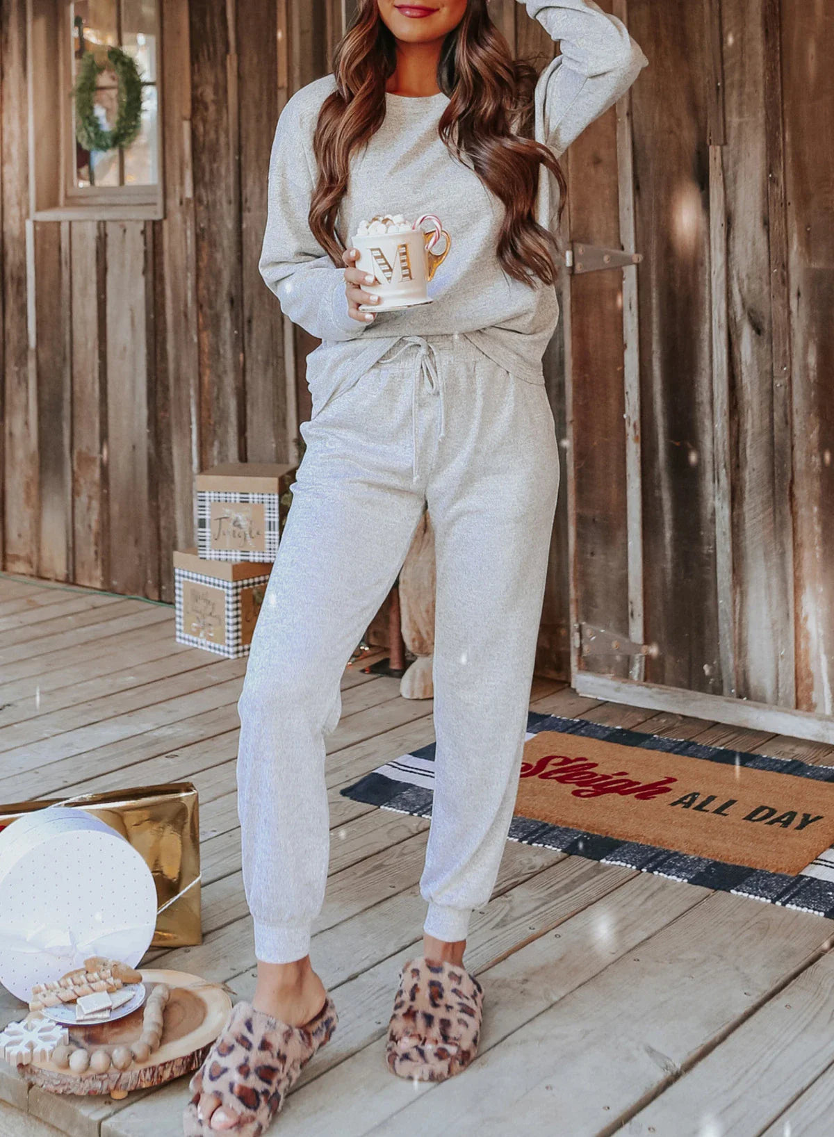 Pullover & Jogger Pants Loungewear Set