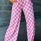 (Pre order/9.25)Checked High Waist Wide Leg Pants