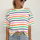 Stripe Dropped Boxy Fit Knitted Top