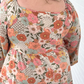 (Pre order 10.8)Plus Size Flower Square Neck Blouse