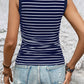 Stripe Contrast Sleeveless Slim Top