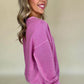 (Pre order 10.8)Solid Notched Neck Sweatshirt