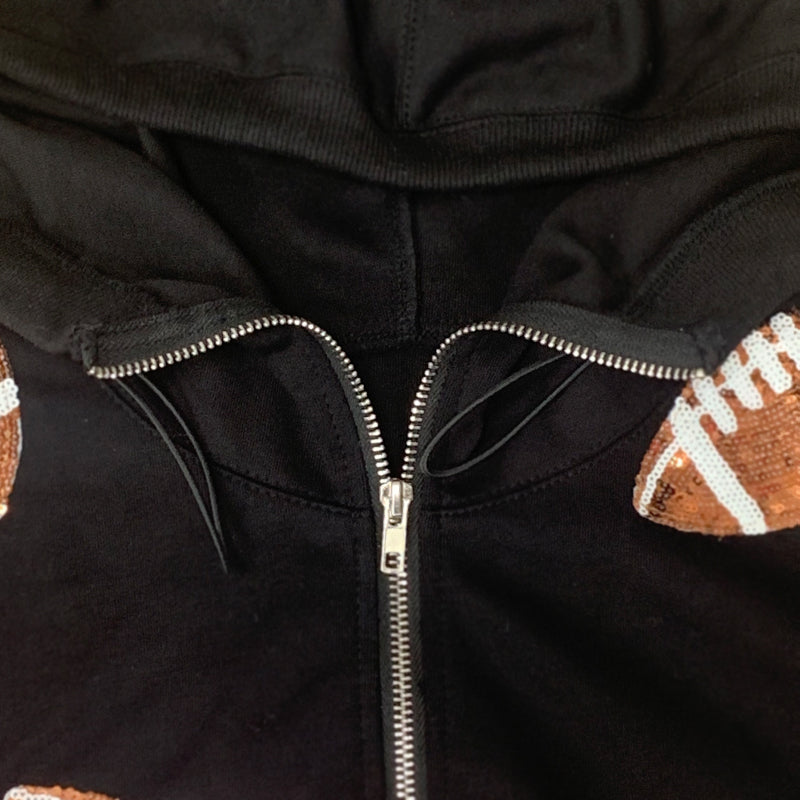 Rugby Sequin Hoodie