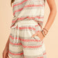 Western Striped Casual Tank 2pcs Set