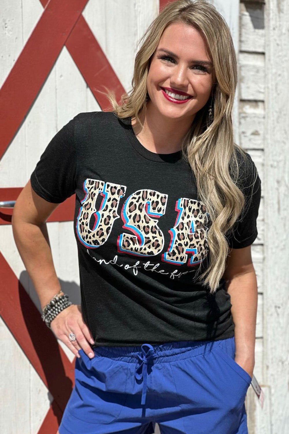 Flag Day Sequin&Graphic Tee