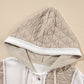 Textured Patchwork Hooded Jacket