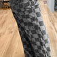 Checkered Wide Leg Jeans