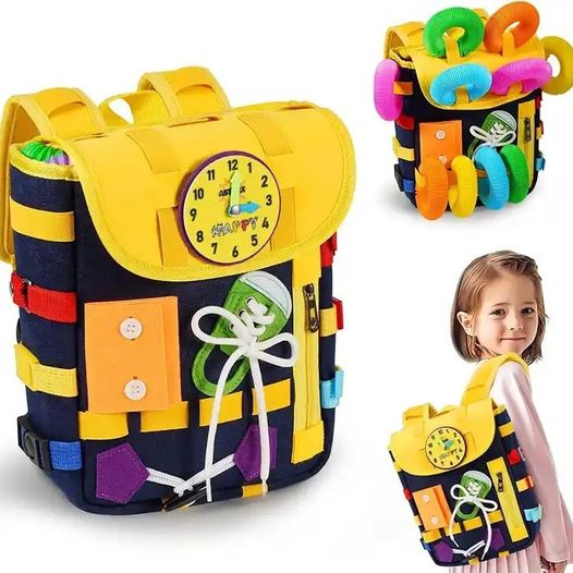 Kids Toy Felt Busy Board Backpack