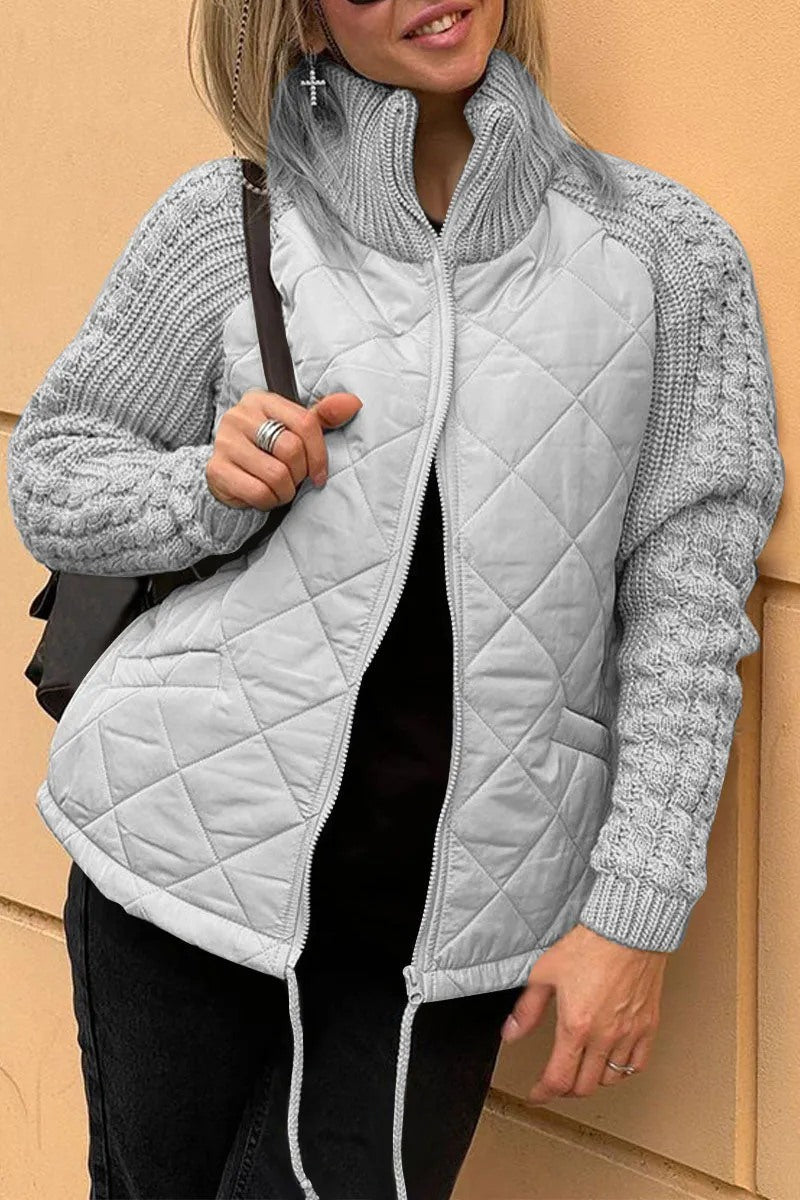 Knitted Patchwork DownJacket