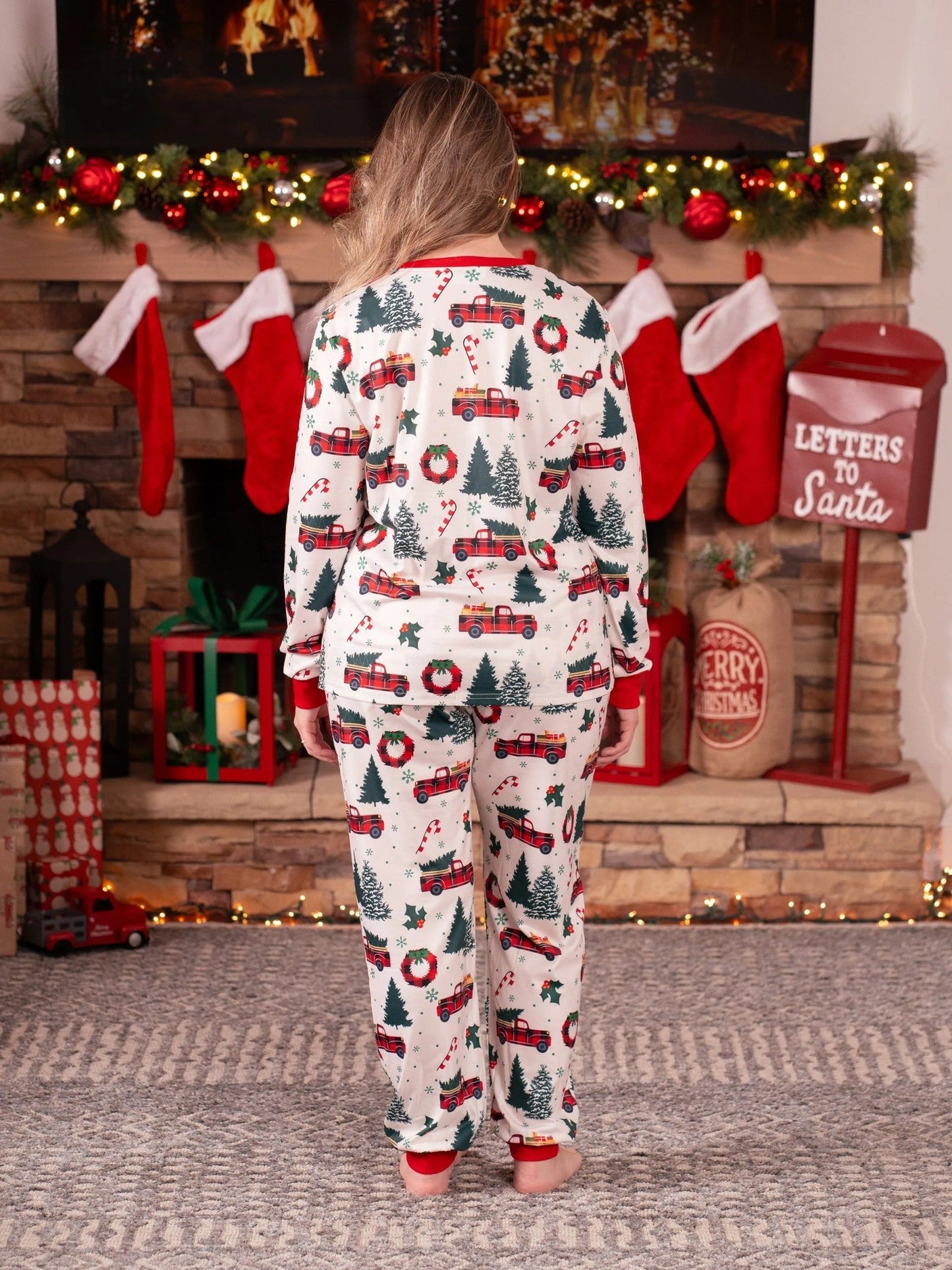 Matching Christmas Tree Pajama Set(with Pet Dog Clothes)