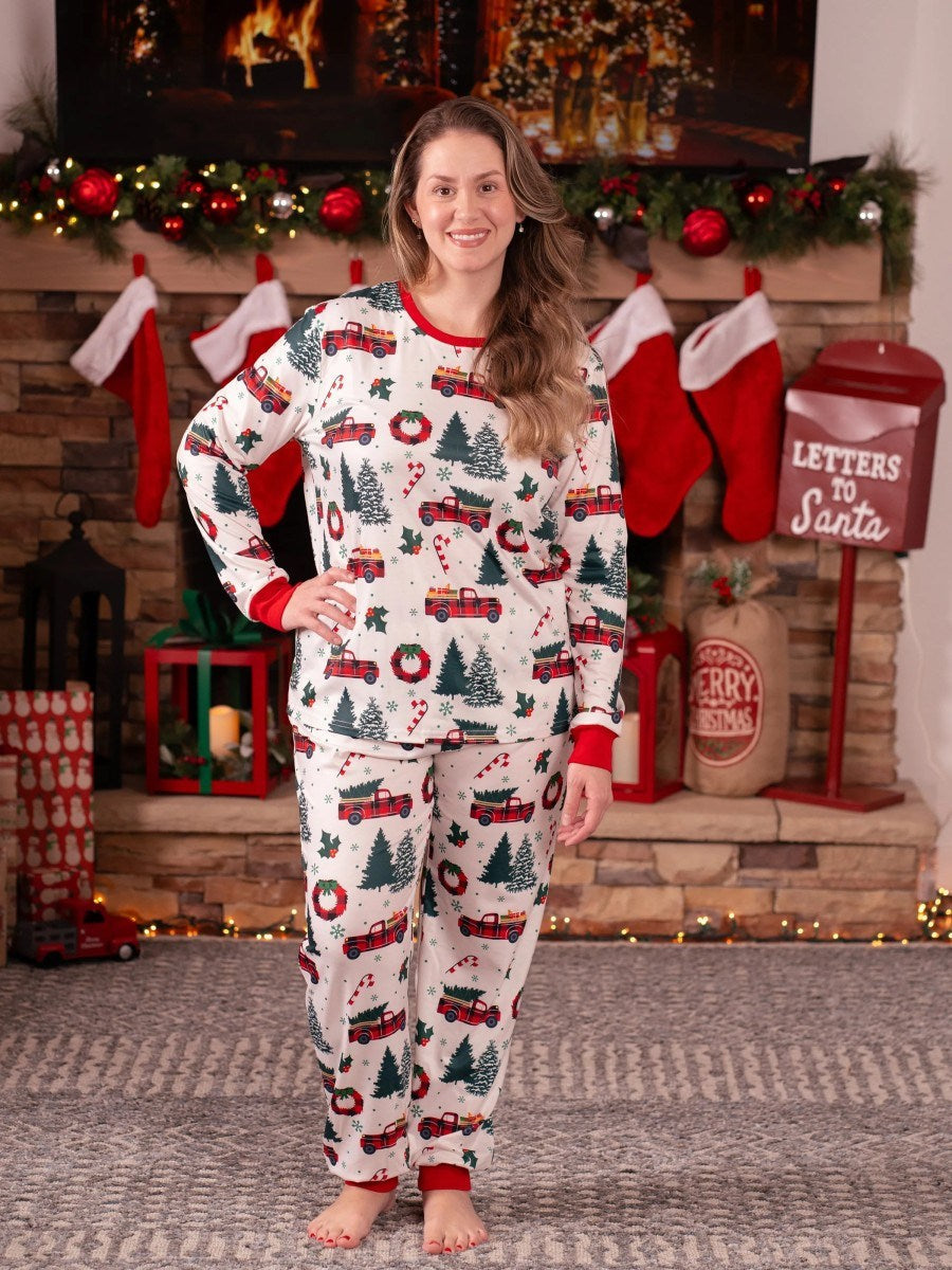 Matching Christmas Tree Pajama Set(with Pet Dog Clothes)