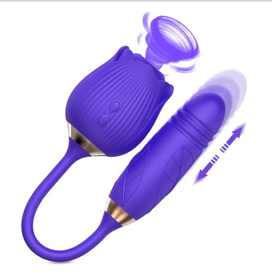 RTS-Rose Toy with Vibrator-Purple