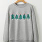 Christmas Tree & Letter Graphic Sweatshirt