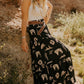 Western Ruffled Maxi Skirt