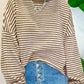 Cozy Striped Oversized Sweatshirt