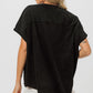 Washed Baseball Sequin Patch T-shirt