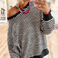 Cozy Striped Oversized Sweatshirt