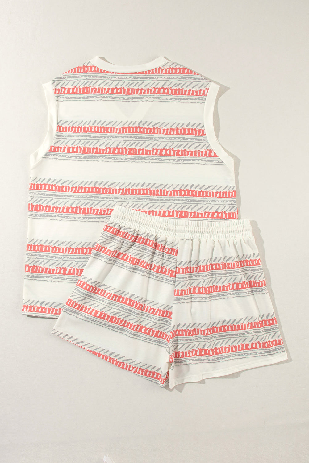 Western Striped Casual Tank 2pcs Set