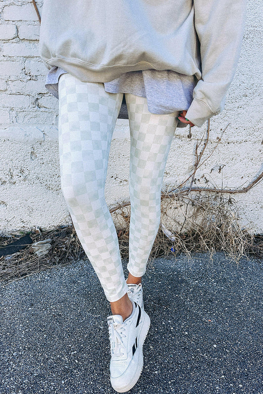 Checkered High Waist Leggings