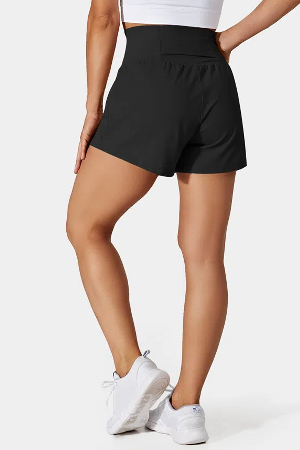 Pocketed Wide Waistband Swim Shorts