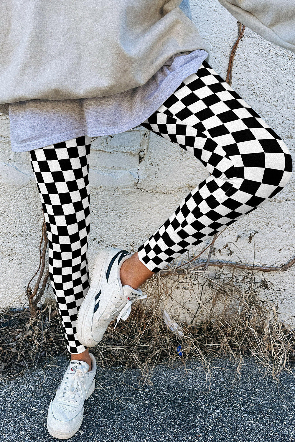 Checkered High Waist Leggings