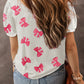 Flower Print Bubble Sleeve Tee