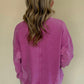 (Pre order 10.8)Solid Notched Neck Sweatshirt